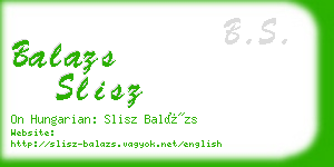 balazs slisz business card